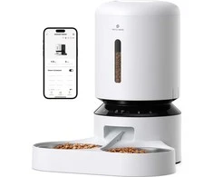 Petlibro - Granary WiFi dvigubas maisto padėklas - Baltas - 5 litrų talpa