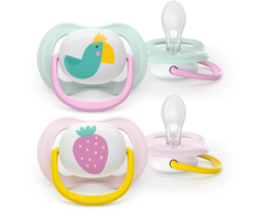 „Philips Avent“ čiulptukas „Ultra Air“, 0–6 mėn., šviesiai žalias / šviesiai raudonas