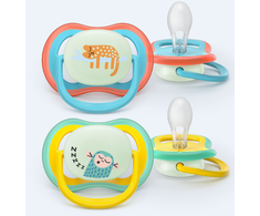 „Philips Avent“ – „Ultra Air“ čiulptukas, naktinis, nuo 18 mėn., geltonas / mėlynas