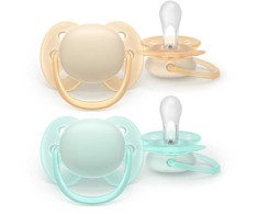 „Philips Avent Ultra Soft“ čiulptukas, 0–6 mėn., šviesiai geltonas / šviesiai žalias