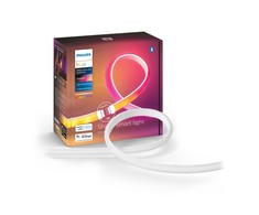 Philips Hue Lightstrip apšvietinimo ilginimo juostelė, 1 m., Baltos spalvos su įvairiaspalve šviesa