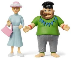 Pippi Langstrump Pippi Longstocking - Efraim &amp; Miss Prysselius Figures (18101)