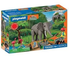 Konstruktorius Playmobil Elephant with Zookeeper (72068)