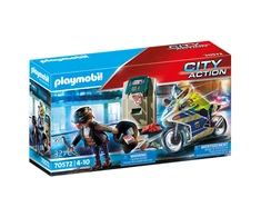 Playmobil – policijos motociklas: pinigų plėšiko persekiojimas (70572)