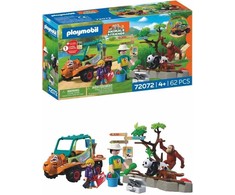 PLAYMOBIL - Zoologijos sodas: Zoologijos sodo prižiūrėtojas su transporto priemone (72072)