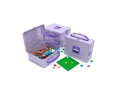 Plus-Plus - Mini Pastel - Suitcase Metal Violetinė, 600 pc (7003)