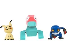 Pokémon - Battle Figure 3 pack - Mimikyu, Porygon &amp; Croagunk (PKW4091)