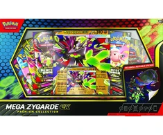 Kolekcionuojamos kortelės - Pokémon TCG Mega Zygarde ex Premium Kolekcija Su 4 Booster Paketais, Kolekcionieriaus Ženklelis, Žalias