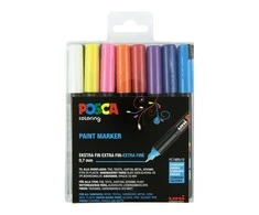 Dėlionė Posca - PC1MR - Ypač plonas rašiklis - Pagrindinės spalvos, 16 vnt.
