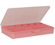 Raaco - Daiktadėžė su 9 skyriais - Rožinė - 4,1 x 27,1 x 17,3 cm