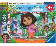 Dėlionė Ravensburger - Dora the Explorer 2x24p (12004199)
