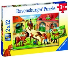 Dėlionė Ravensburger – laimingos dienos žirgyne 2x12p – 05178