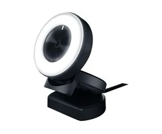 Internetinė kamera Razer Kiyo - Streaming Camera with Ring Lighting (USB Webcam, HD Video 720p, 60 FPS, Compatible with Open Broadcaster Software, Xsplit, Autofocus, Camera Clip, Tripod Connection) Juodas