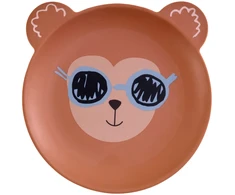 Rice - Kids Plate - Monkey Print - Mat Finish