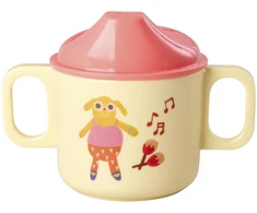 Rice - Melamine 2 Handle Baby Cup with Music Band Print - Rožinė - 250 ml