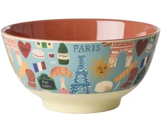 Rice - Melamine Bowl with Paris Mon Amour Print - Burnt Oranžinis - Medium - 700 ml