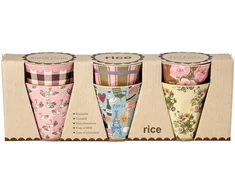 Rice - Melamine Cups with Bon Vivant Prints - Small - 160 ml