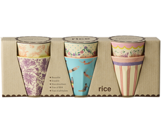 Rice Ryžiai - melamino puodeliai su šlovės dienų raštais - maži - 160 ml