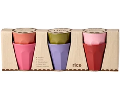 Rice - Melamine Espresso Cups - Assorted Solid Colors - 80 ml
