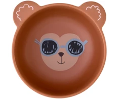 Rice - Melamine Kids Bowl with Monkey Print - Mat Finish - 350 ml
