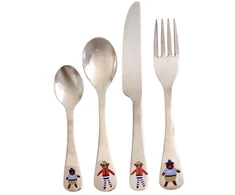 Rice - Stainless Steel Kids Cutlery Set - Monkey and Bear Print