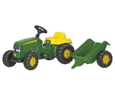 Rolly Toys „Rolly Toy Rollykid“ traktorius pedalams John Deere su 2–5 metų priekaba