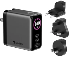 Įkroviklis Sandberg Travel Charger PD140W Ekranas (441-72)
