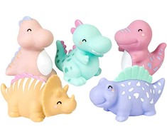 SARO Baby - Happy Dinosaurus vonios žaislai, įvairiaspalviai (SAO0379)