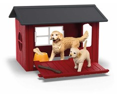 SCHLEICH FARM WORLD Šunų būda su auksaspalviais retriveriais