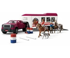 SCHLEICH HORSE CLUB Sunkvežimis ir priekaba prie ežero