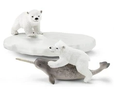 SCHLEICH „Wild Life“ Rinkinys Baltųjų lokių čiuožinėjimas