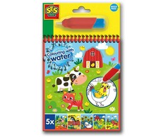 Ses Creative SES akvarelės spalvinimo knygelė su teptuku 00132 01322