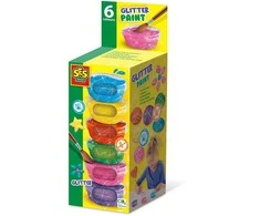 SES Creative – Poster Paint Glitter 6x45ml – (S00384)