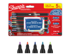 „Sharpie“ – „Creative Acrylic“ 5 lizdinių plokštelių – žemės atspalviai – plonas galiukas (2212828)