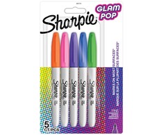 Markeriai Sharpie Fine Permanent Glam Pop 5 spalvų - 2201774