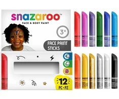 Snazaroo - Makiažo spalvų segtukai (12 vnt) (791103)