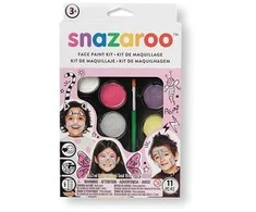 Snazaroo – veido dažų rinkinys 10 dalių ir idėjų knyga (791001)