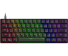 Speedlink - ATMOS RGB Rainbow mechaninė žaidimų klaviatūra 60% su rudais jungikliais, juoda - JAV išdėstymas