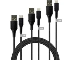 Speedlink – USB-A į USB-C kabelių rinkinys, juodas