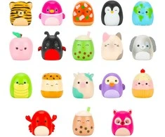 SQUISHMALLOWS CLIP-A-LONGS Herojai-siurprizai, 3 vnt., 2,5 cm