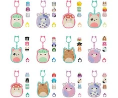 Squishalongs – 2,5 cm raktų pakabukas, 4 pakuotės asistentas (2420102)