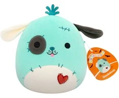 Squishmallows - 19 cm Helovino pliušas - Dookdook Patchwork Dog