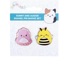 „Squishmallows“ – 2 ženkliukai „Sunny Auggie“ – ryškios