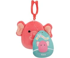 Squishmallows - 9 cm P22 Clip On - Kyla Rožinė Elephant