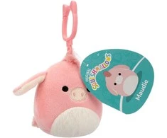 Squishmallows – 9 cm P22 Clip On – Maudie Rožinė Donkey
