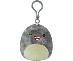 Squishmallows - Asst 9 cm P15 Clip On - Xander mirksintis pilkas tiranozauras