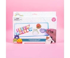 Squishmallows - kambario ženklas su sienų lipdukais