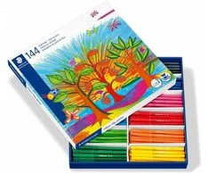 STAEDTLER Fasermaler Noris Club 144er Schulbox Minenstärke 1.0 mm rund leicht auswaschbar