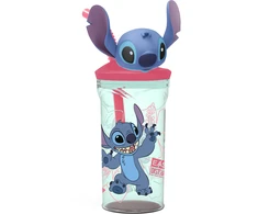 Puodelis su šiaudeliais,Stitch, 360 ml