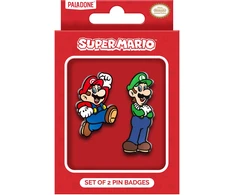 Super Mario - 2 emalio ženklelių rinkinys